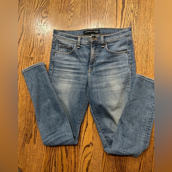Veronica Beard Kate 10” Skinny Jena Retro Blue size 26 - Picture 1 of 5
